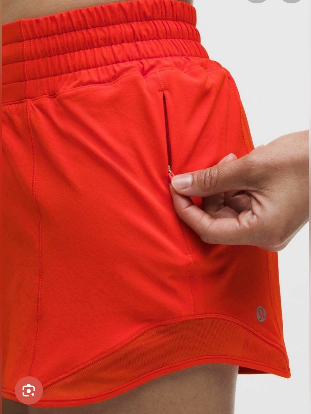 lululemon athletica Women's Red Athletic Skort with High Ruched Waistband